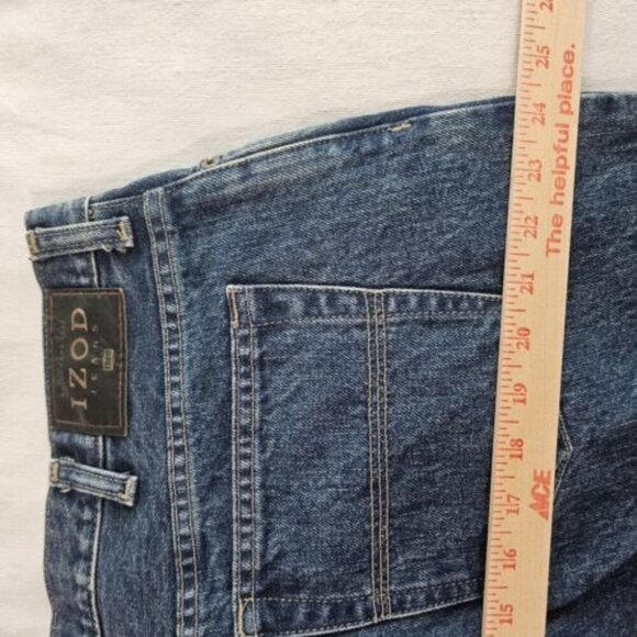 IZOD Jeans Men's 40x32 Blue Denim Classic Fit Waist Dark Wash Vintage Straight - Picture 7 of 15